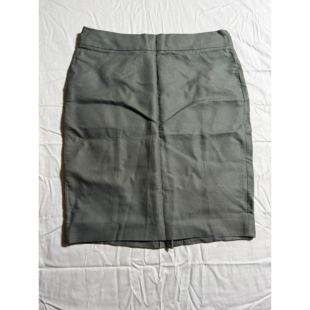 J.Crew Pencil‎ Skirt Womens 8 Black New Twill Career Professional 37415